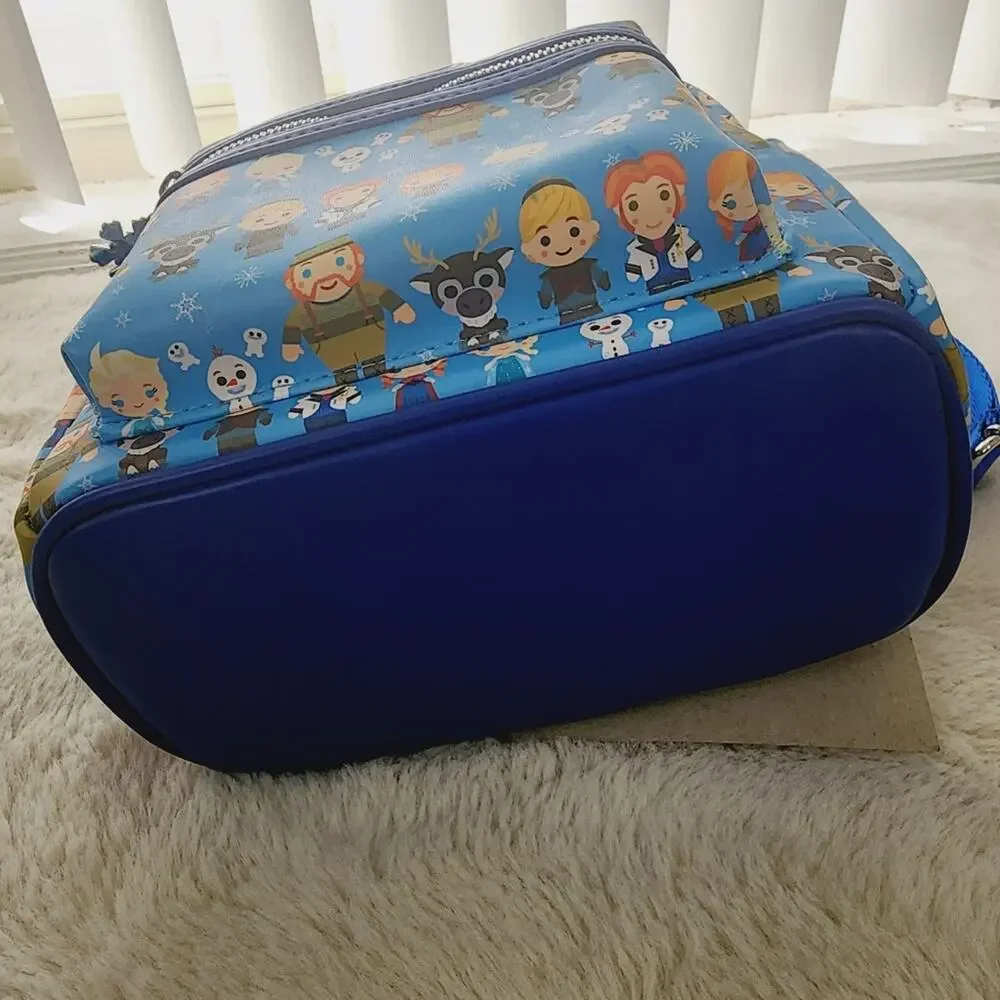 Loungefly Disney Frozen Chibi Mini Backpack Blue NWT Elsa Anna Olaf NEW